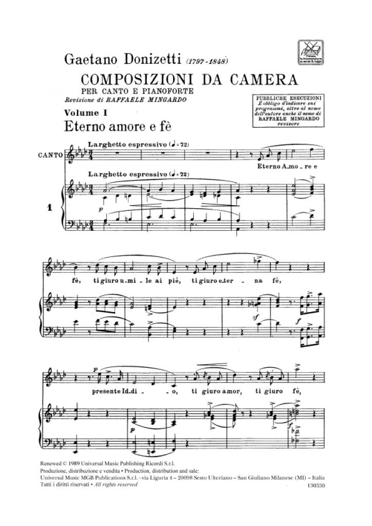 Donizetti: Composizioni de camera – Volume 1