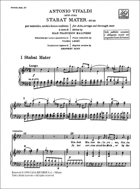 Vivaldi: Stabat Mater, RV 621