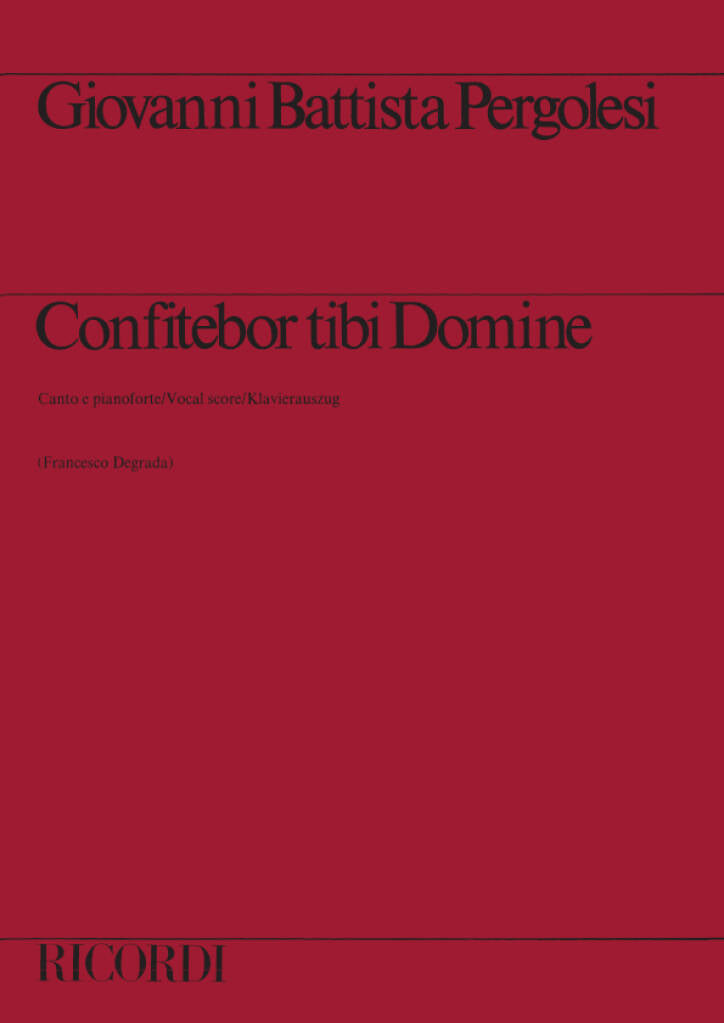 Pergolesi: Confitebor tibi Domine