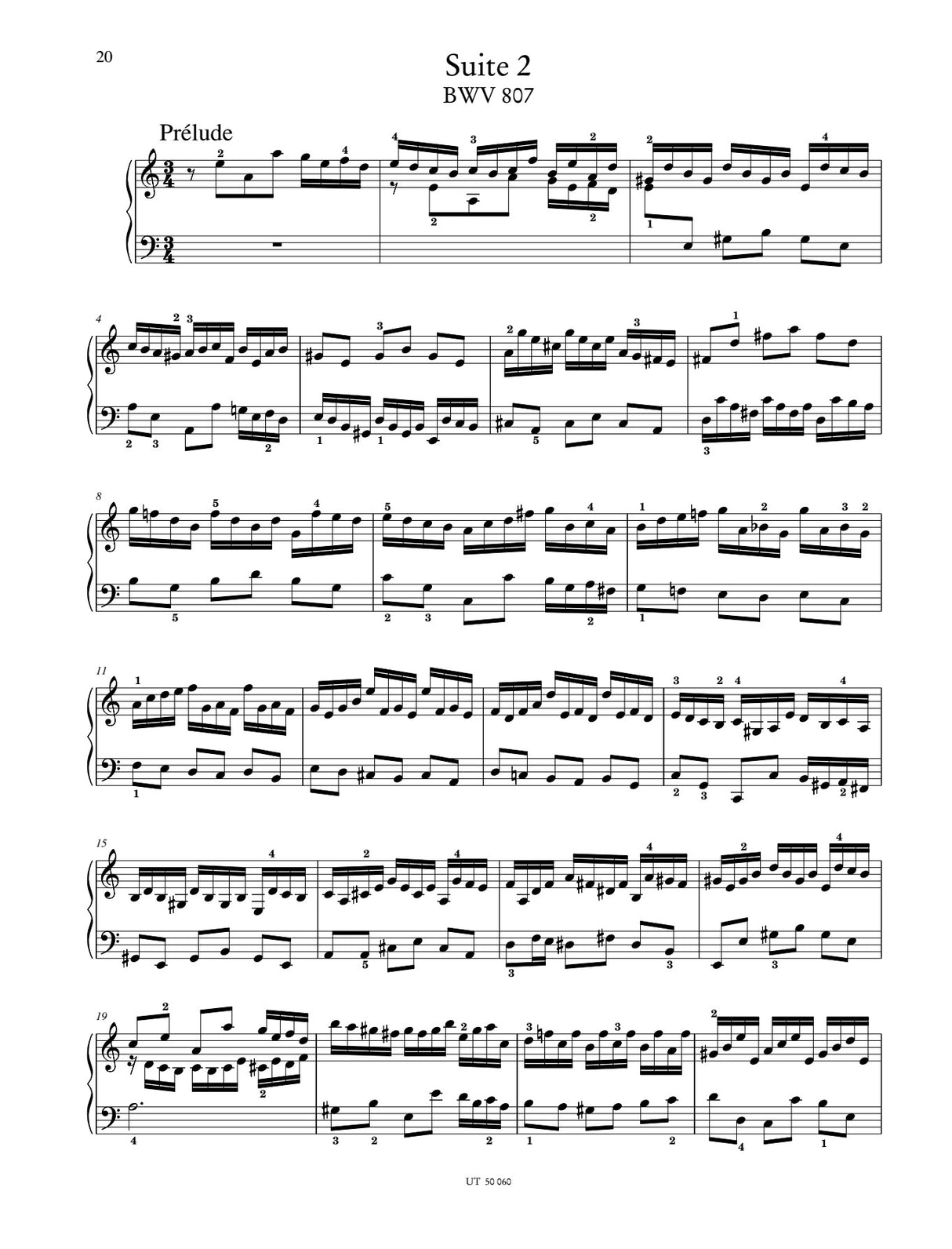 Bach: English Suites, BWV 806-811