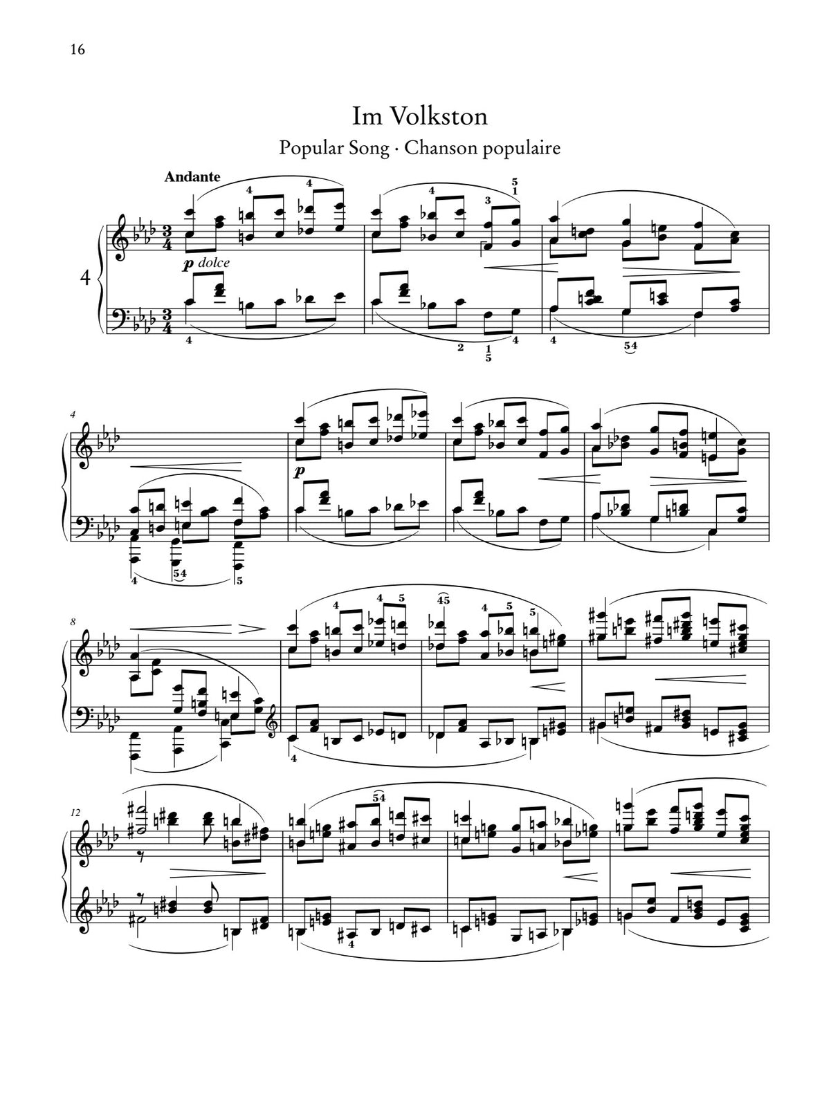 Sinding: 6 Piano Pieces, Op. 32