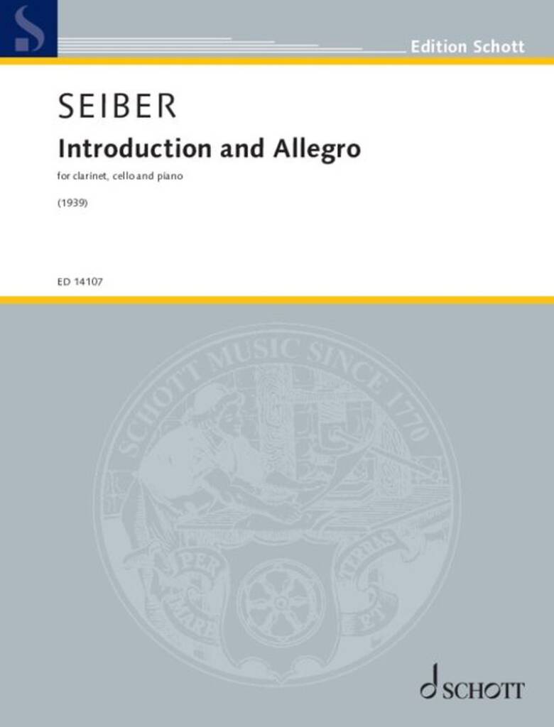 Seiber: Introduction & Allegro (arr. for clarinet, cello, & piano)