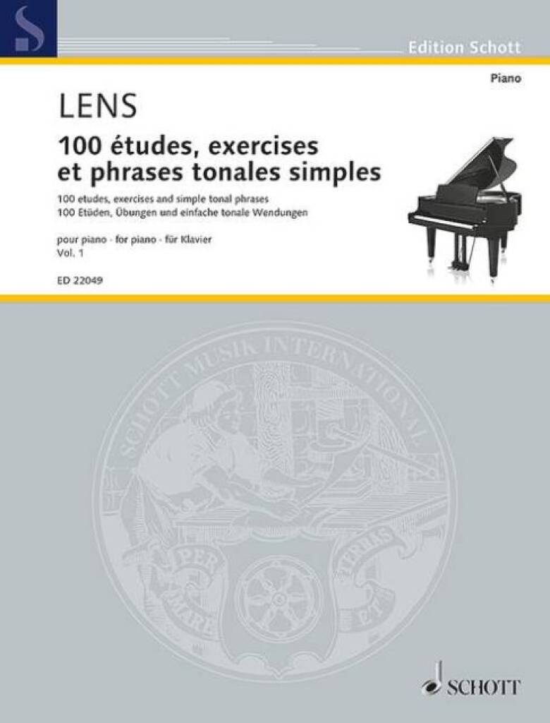 Lens: 100 etudes, exercises and simple tonal phrases - Volume 1 (1-50)