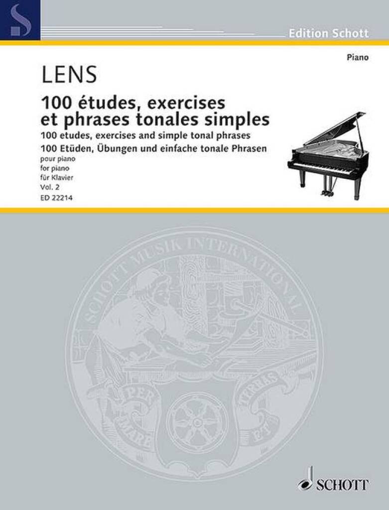 Lens: 100 etudes, exercises and simple tonal phrases - Volume 2 (51-100)