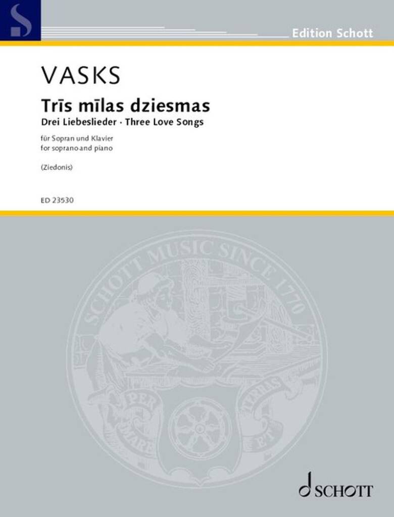 Vasks: 3 Love Songs