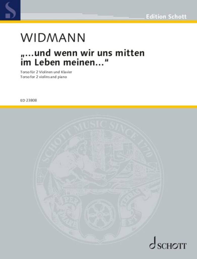 Widmann: "...und wenn wir uns mitten im Leben meinen..."