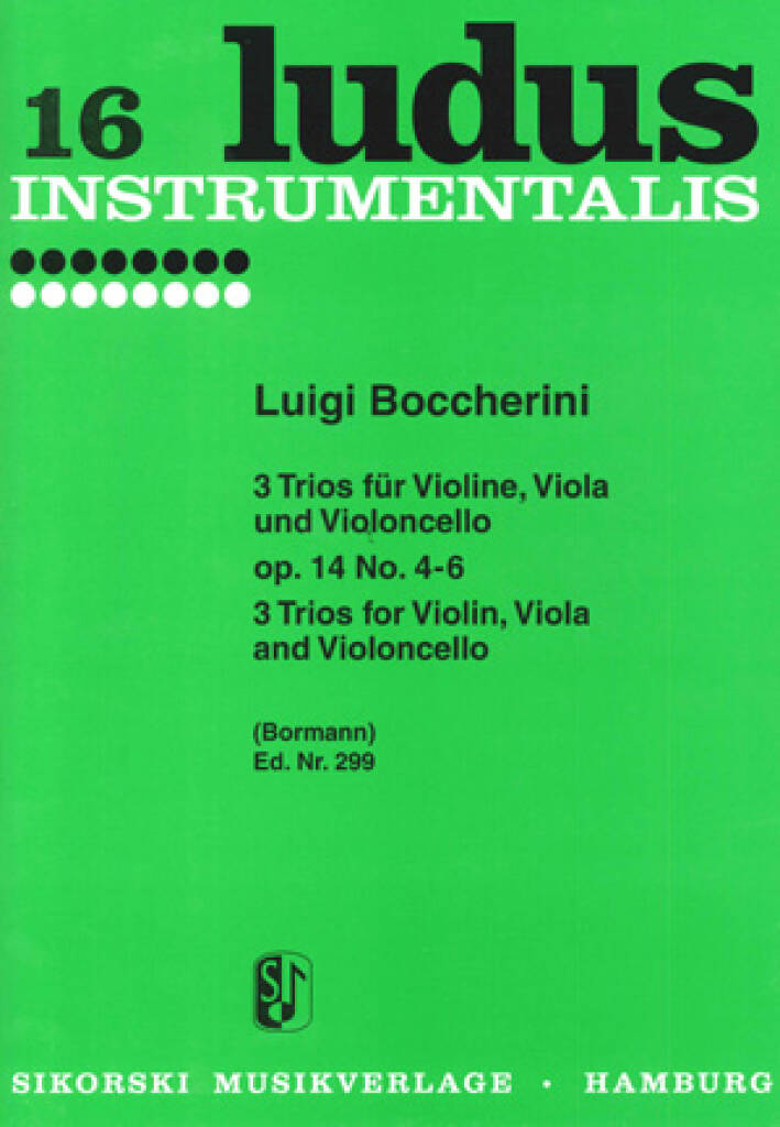 Boccherini: 3 String Trios, G 98-100, Op. 14, Nos. 4-6