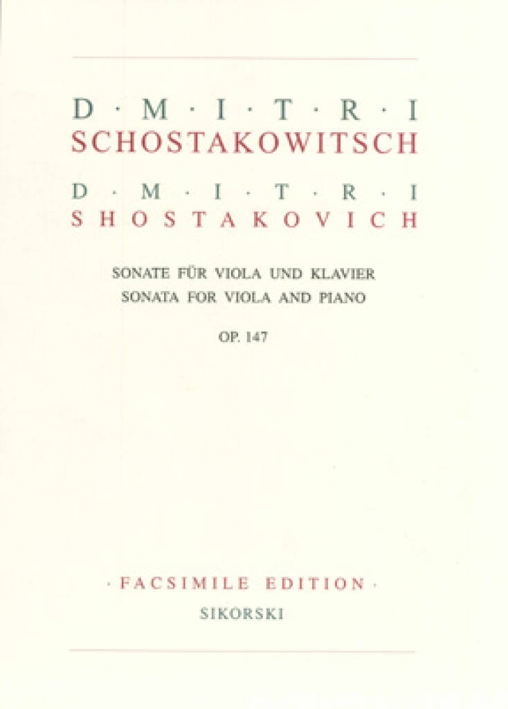 Shostakovich: Viola Sonata, Op. 147