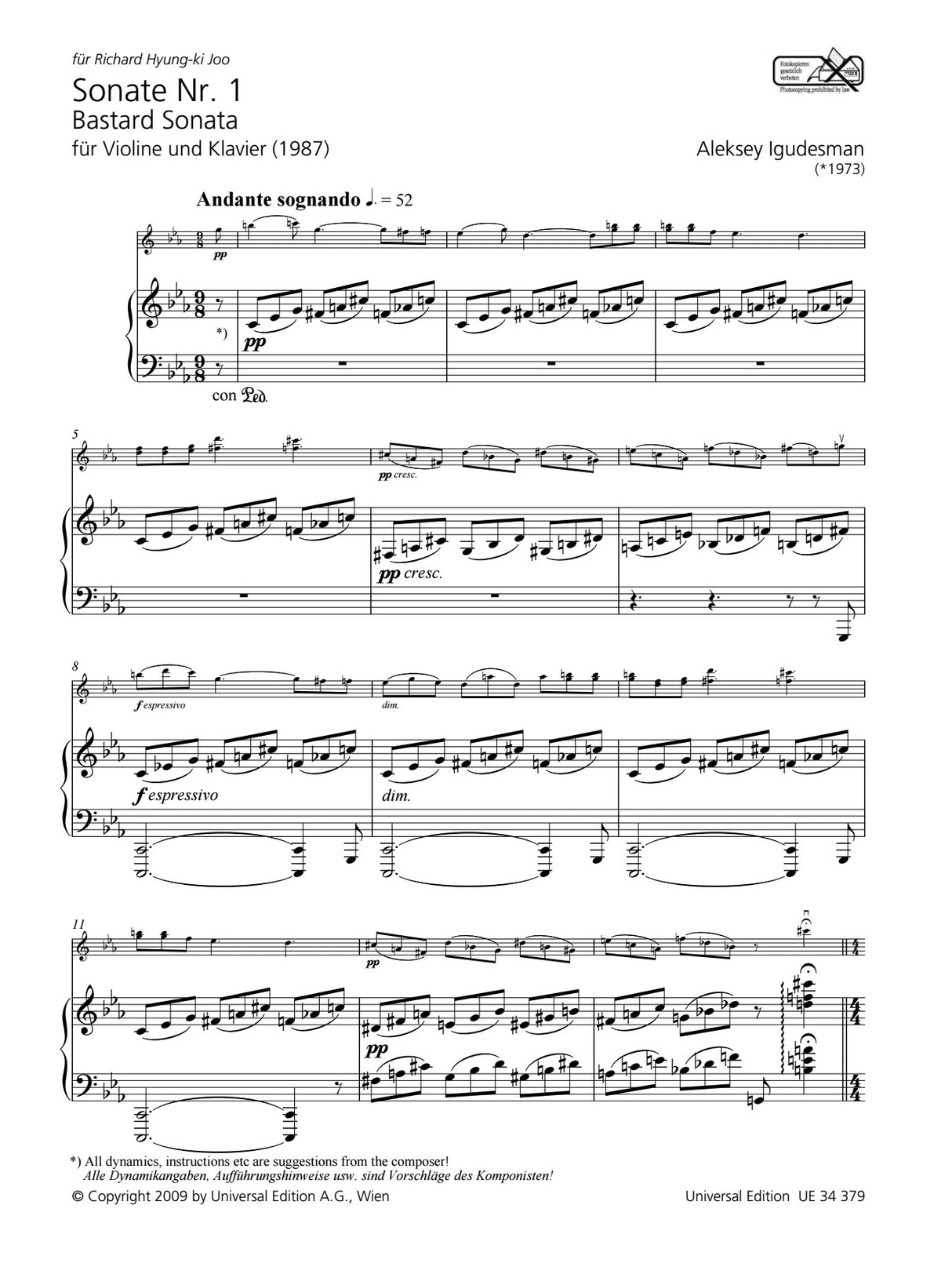 Igudesman: Violin Sonata No. 1