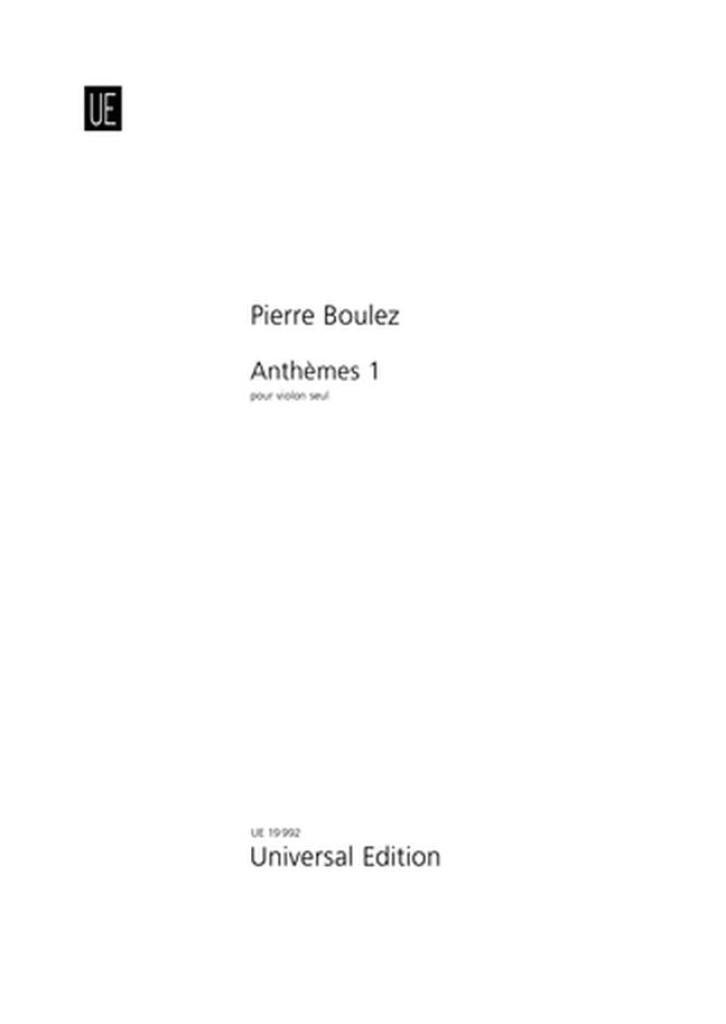 Boulez: Anthèmes 1