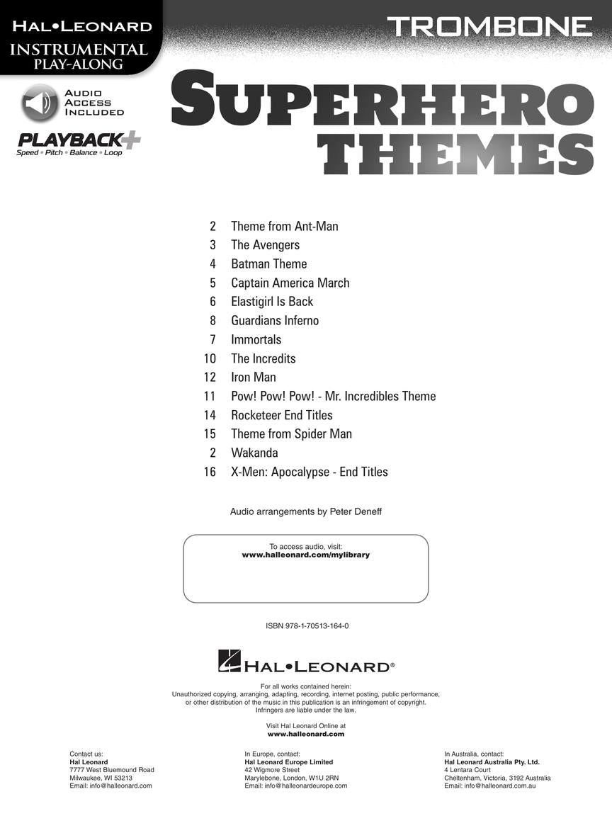 Superhero Themes Instrumental Play-Along for Trombone