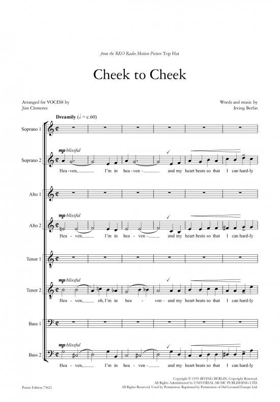 Voces8: Cheek to Cheek (arr. for choir)