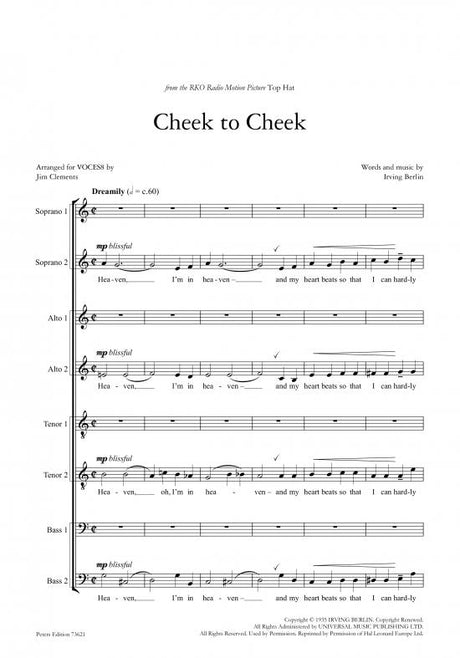 Voces8: Cheek to Cheek (arr. for choir)