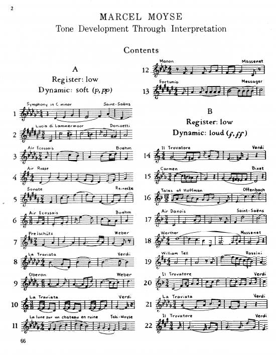 Moyse: Tone Development Through Interpretation