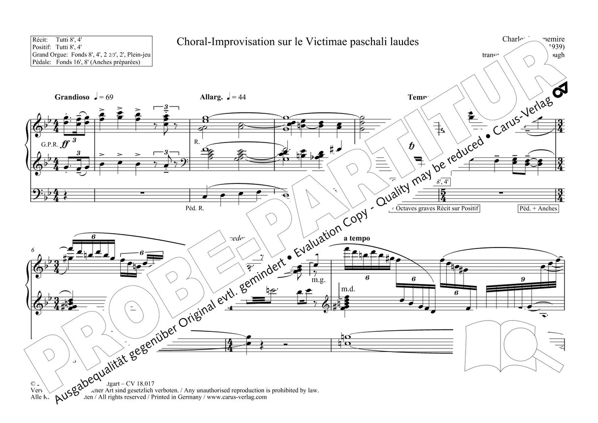 Tournemire: Improvisations