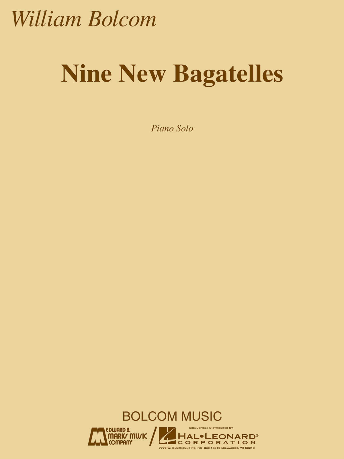 Bolcom: 9 New Bagatelles