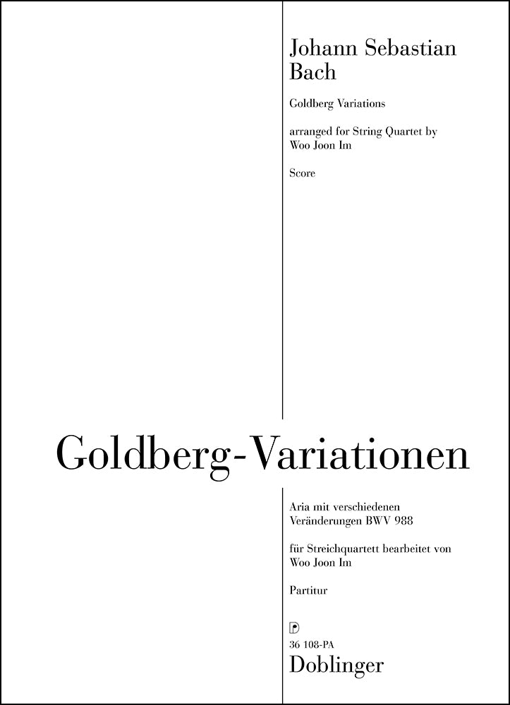 Bach: Goldberg Variations, BWV 988 (arr. for string quartet)