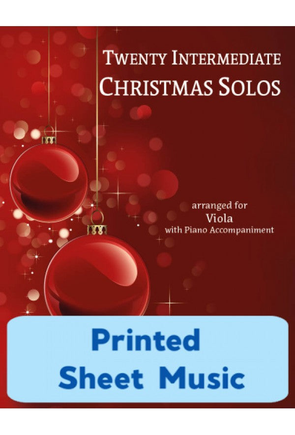 20 Intermediate Christmas Solos for Viola and Piano