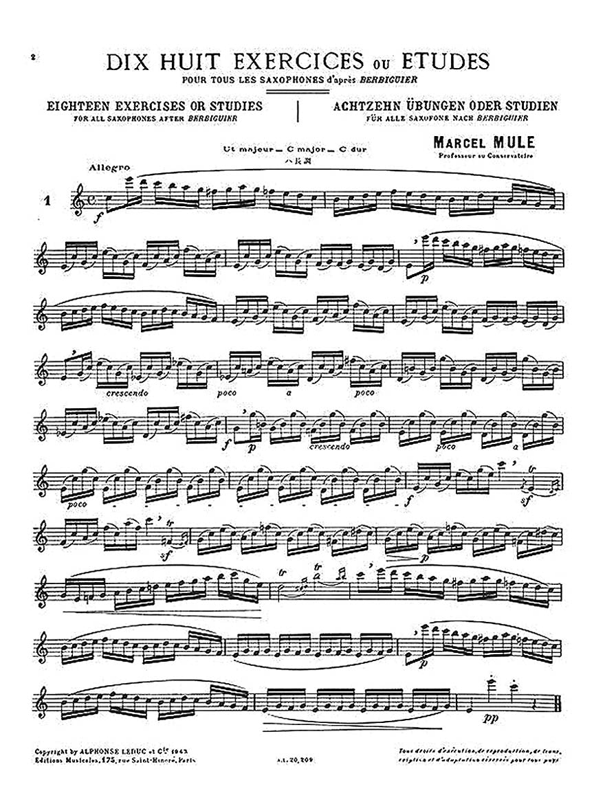 Mule: 18 Exercises or Etudes