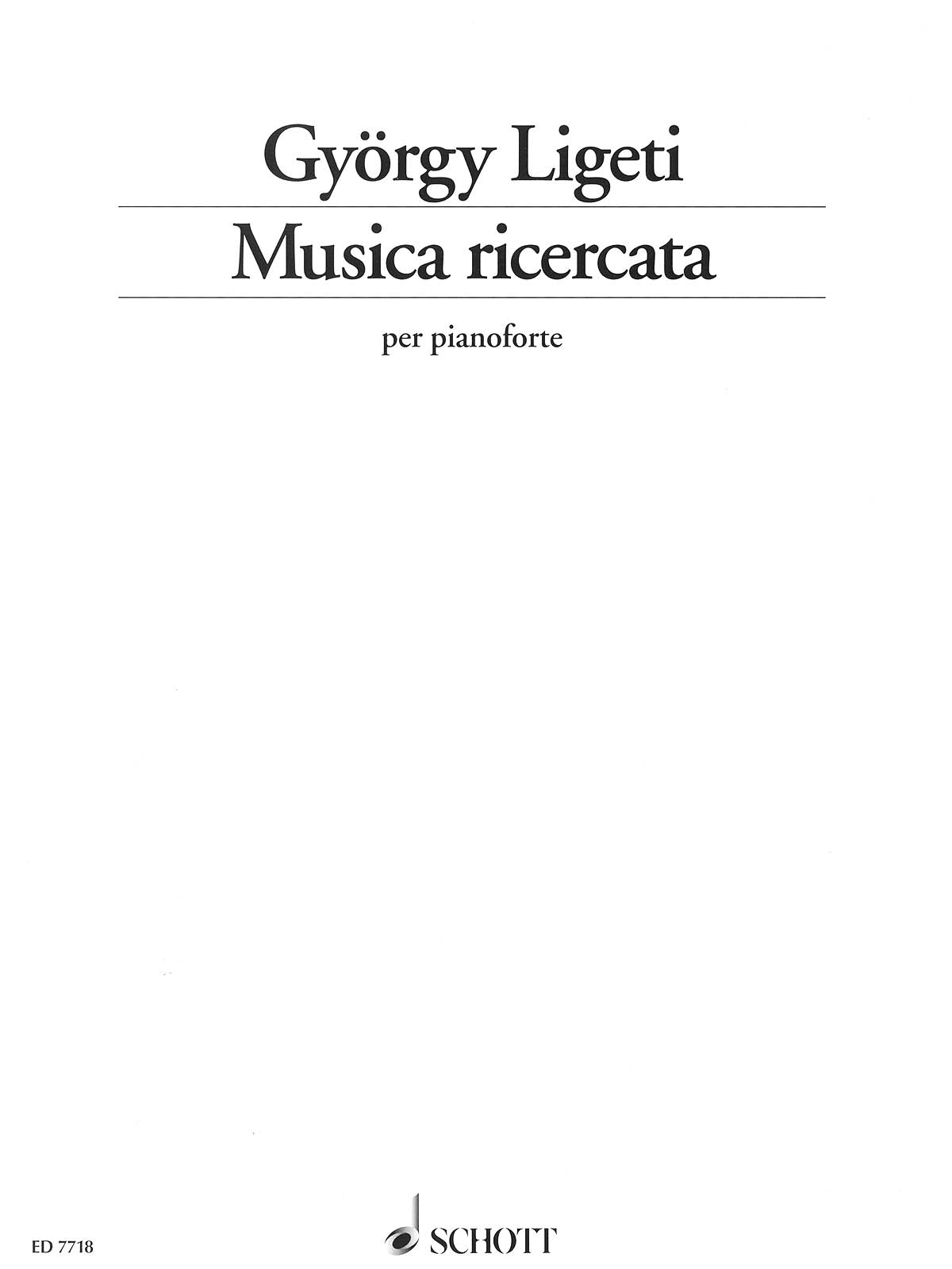 Ligeti: Musica ricercata