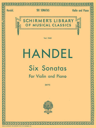 Handel: 6 Violin Sonatas, HWV 361, 368, 370-373