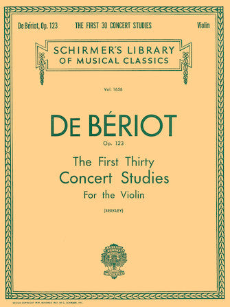 de Bériot: First 30 Concert Studies, Op. 123