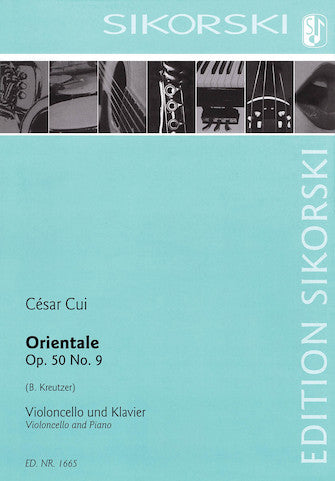 Cui: Orientale, Op. 50, No. 9 (arr. for cello & piano)