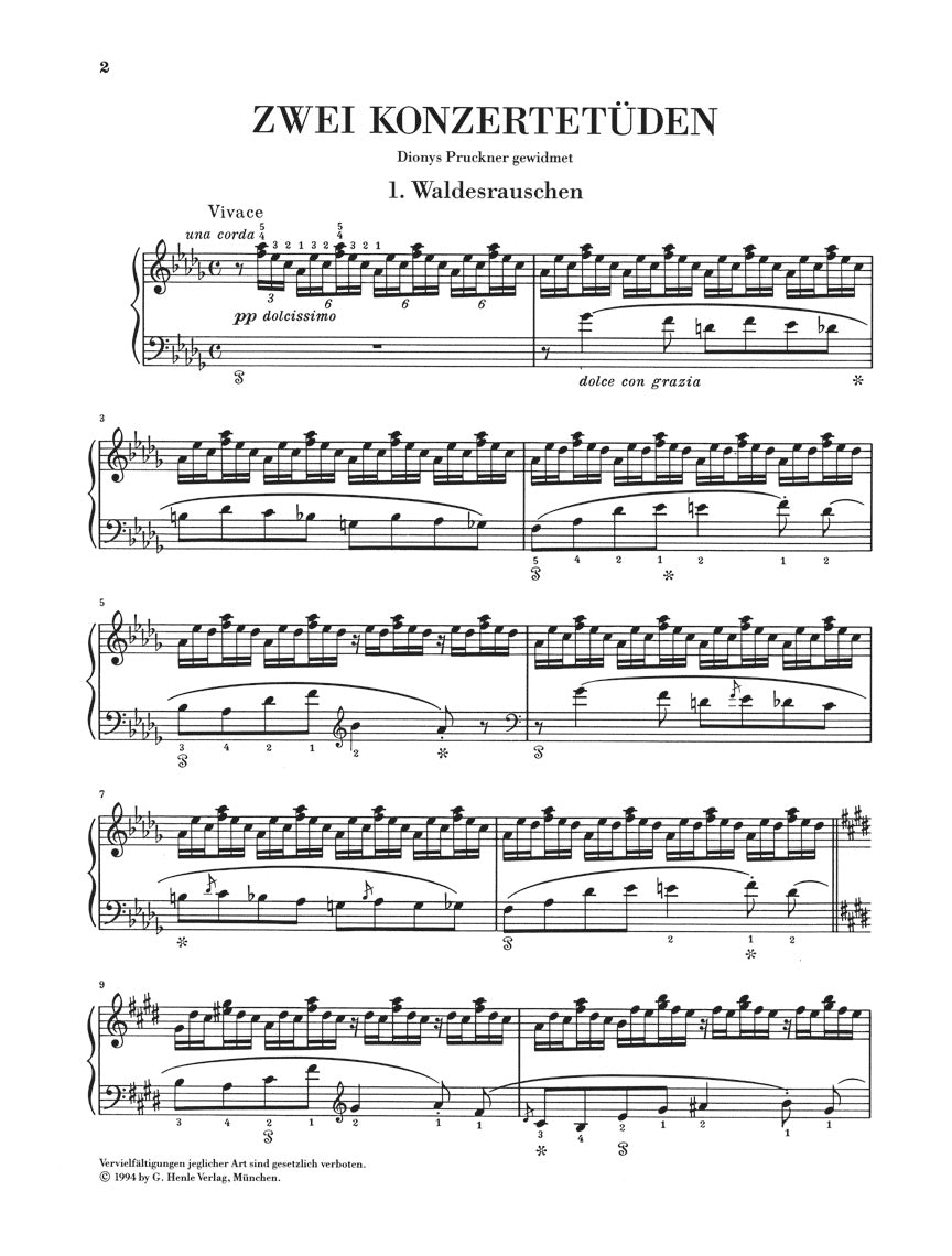 Liszt: 2 Concert Etudes, S. 145