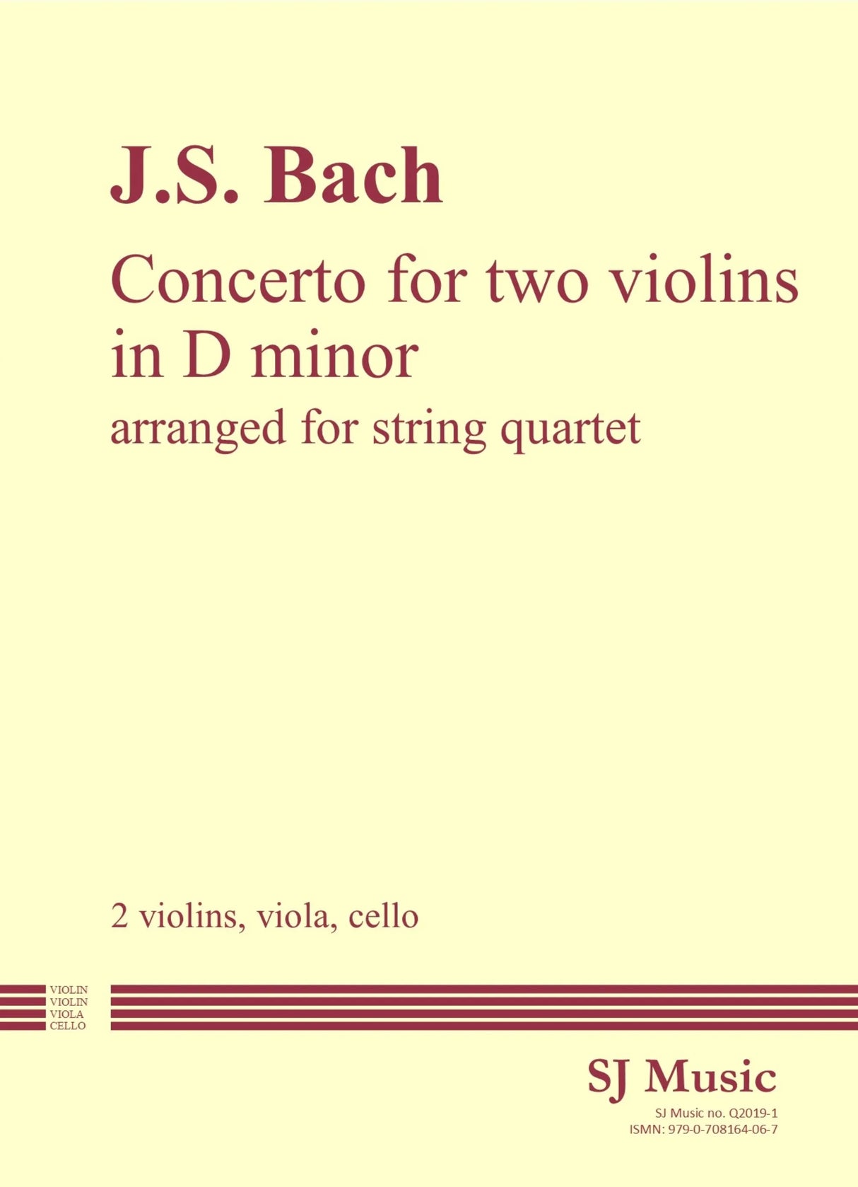 Bach: Concerto for 2 Violins in D Minor (arr. for string quartet)