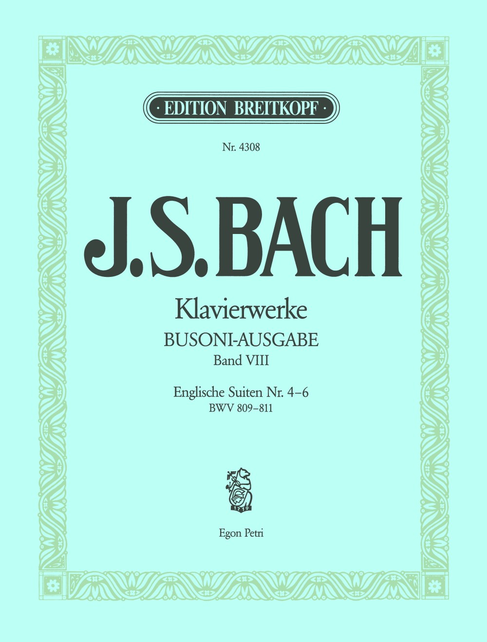 Bach: English Suites 4-6, BWV 809-811