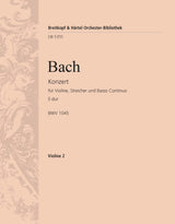 Bach: Violin Concerto in E Major, BWV 1042