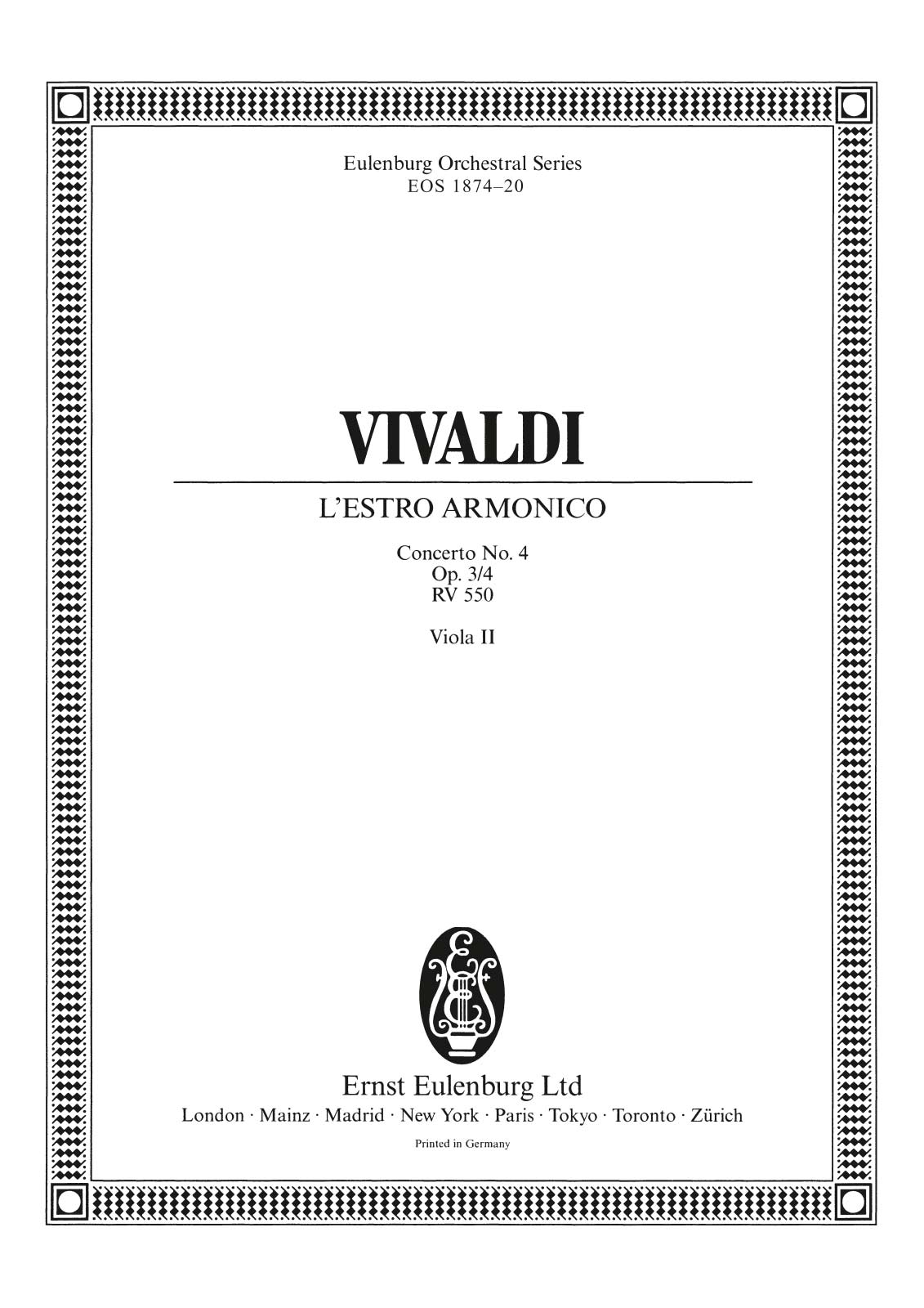 Vivaldi: L'estro armonico, RV 550, Op. 3, No. 4