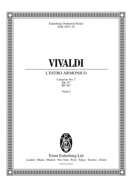 Vivaldi: L'Estro armonico, RV 567, Op. 3, No. 7