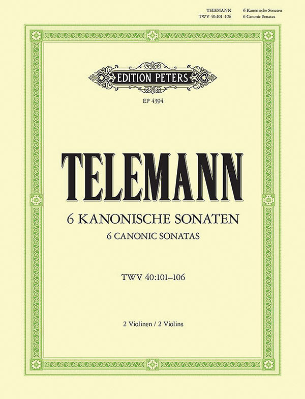 Telemann: 6 Canonic Sonatas for 2 Violins, TWV 40:118-123