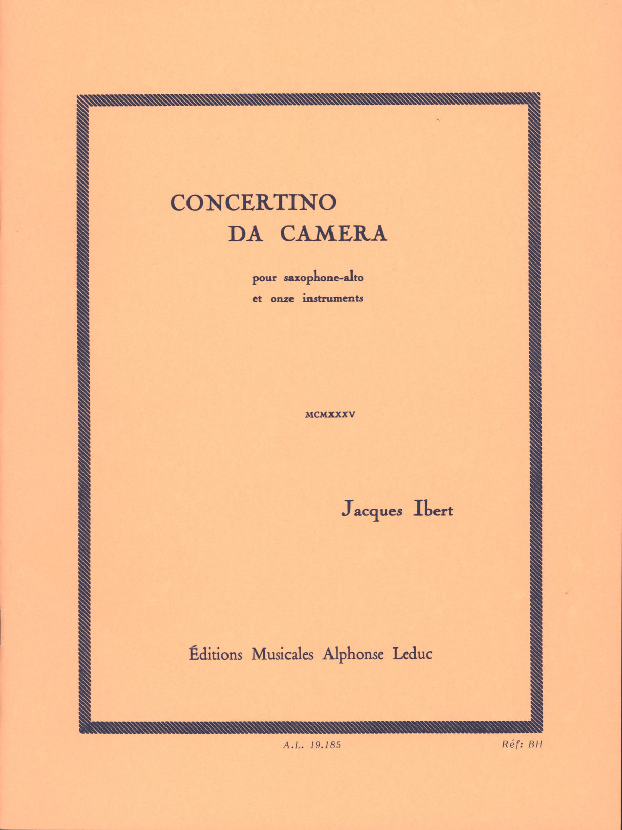 Ibert: Concertino Da Camera