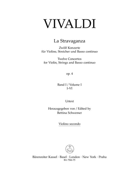 Vivaldi: La Stravaganza, Op. 4 - Volume 1 (Nos. 1-6)