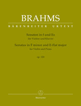 Brahms: Sonatas, Op. 120 (violin version)