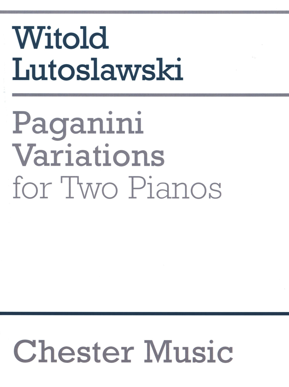 Lutosławski: Paganini Variations for Two Pianos