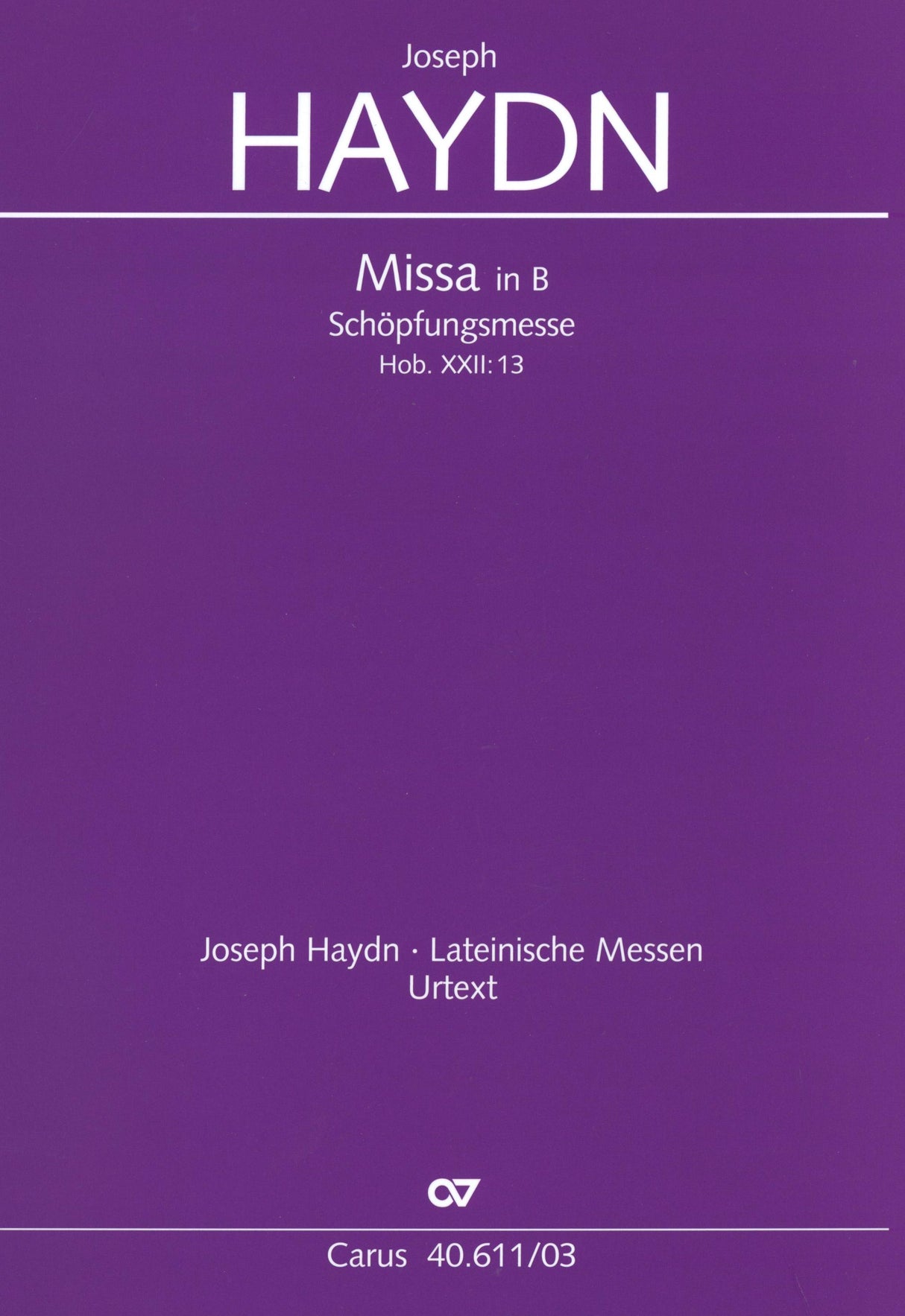 Haydn: Missa solemnis in B-flat Major, Hob. XXII:13