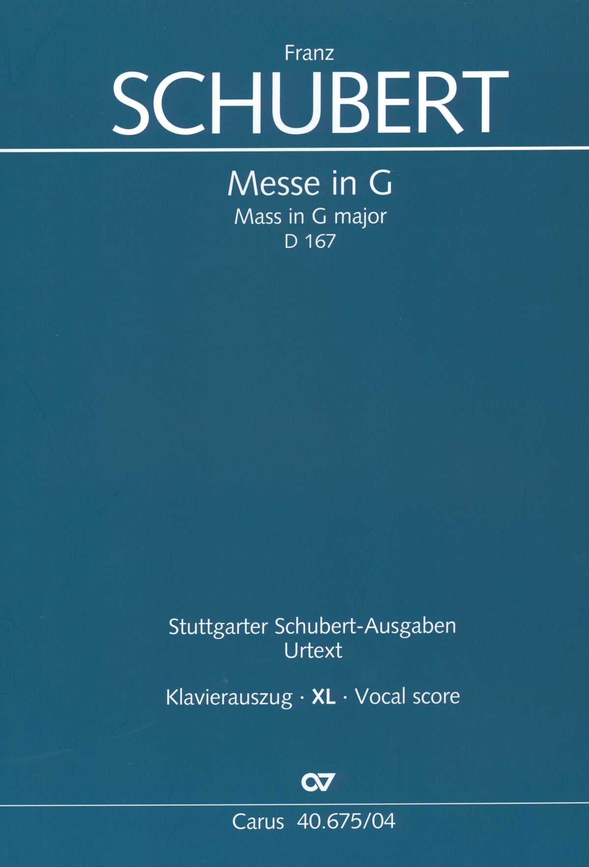 Schubert: Mass In G Major, D 167 - Ficks Music