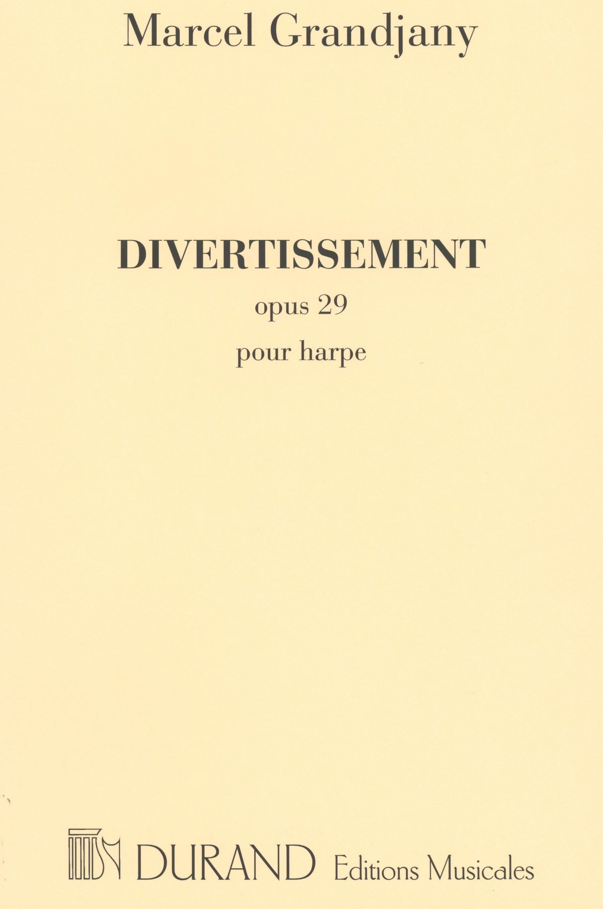 Grandjany: Divertissement, Op. 29