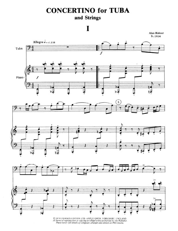 Ridout: Concertino for Tuba