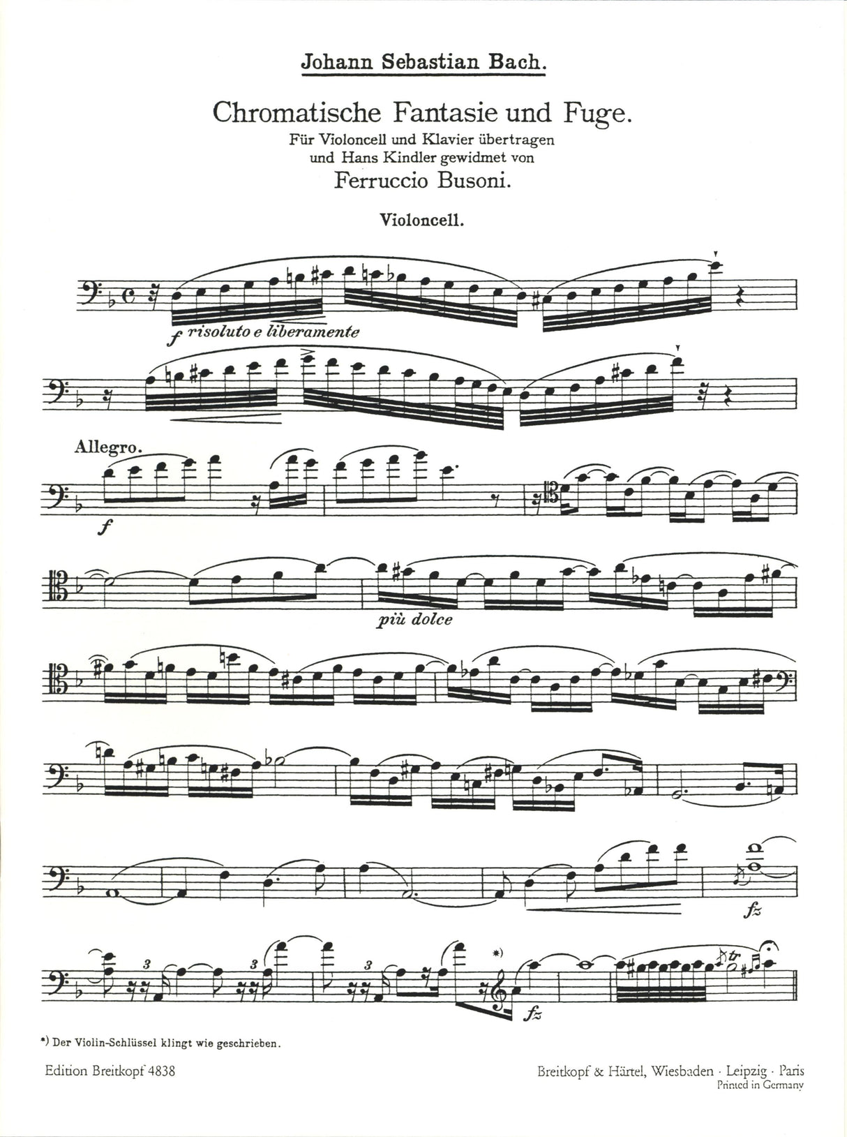 Bach: Chromatic Fantasy and Fugue in D Minor, BWV 903 (arr. for cello & piano)