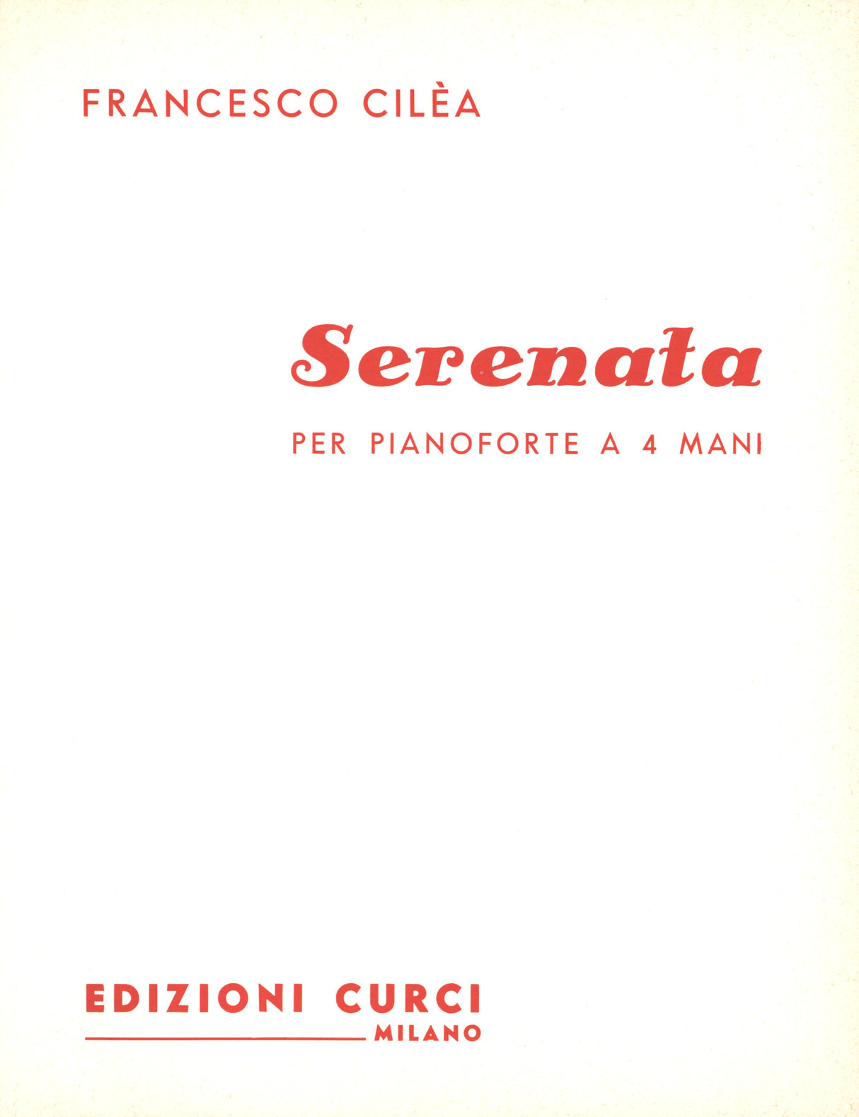 Cilea: Serenata