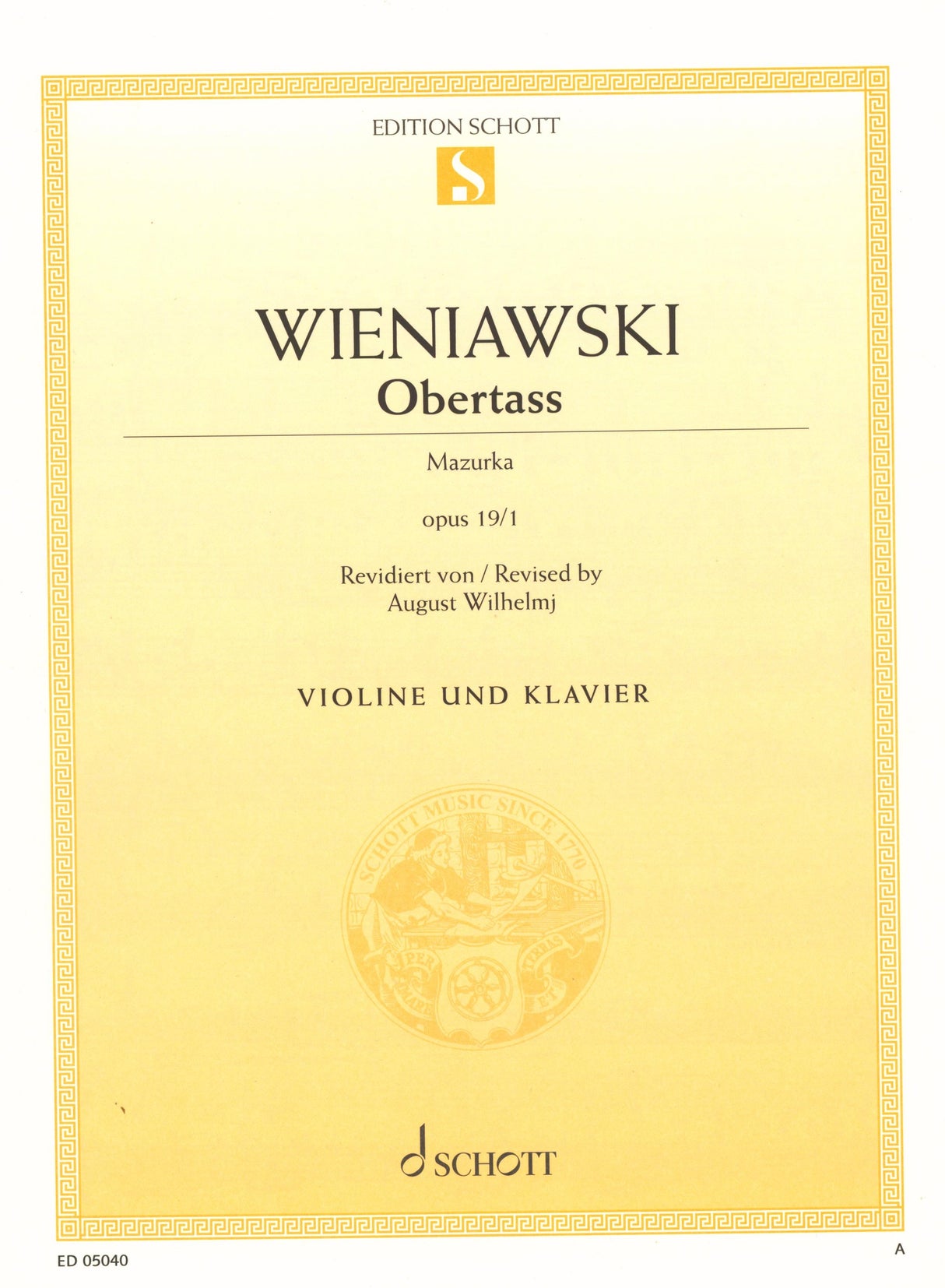 Wieniawski: Obertass, Op. 19, No. 1