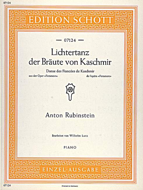 Sheet music composed by Anton Rubinstein - Ficks Music