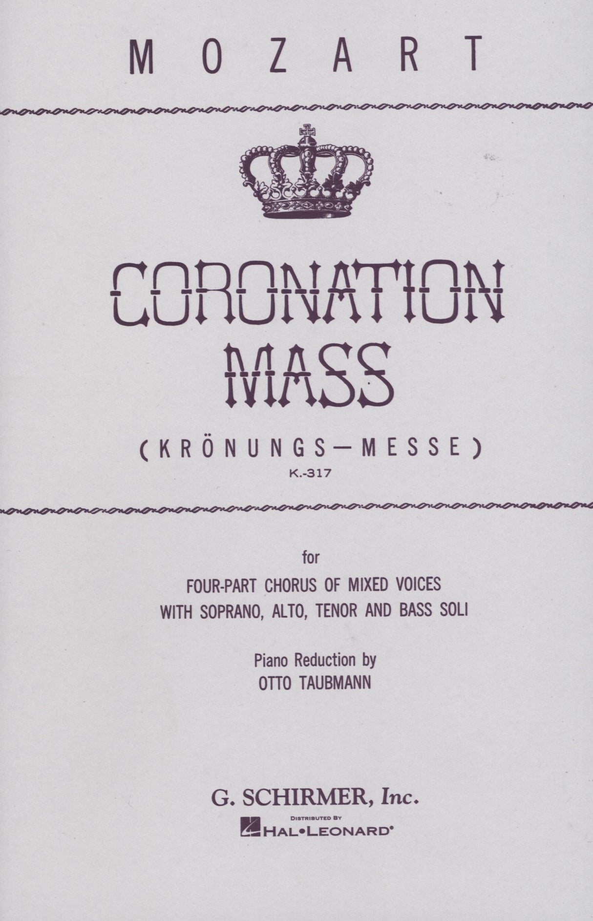 Mozart: Missa in C Major, K. 317 ("Coronation Mass")