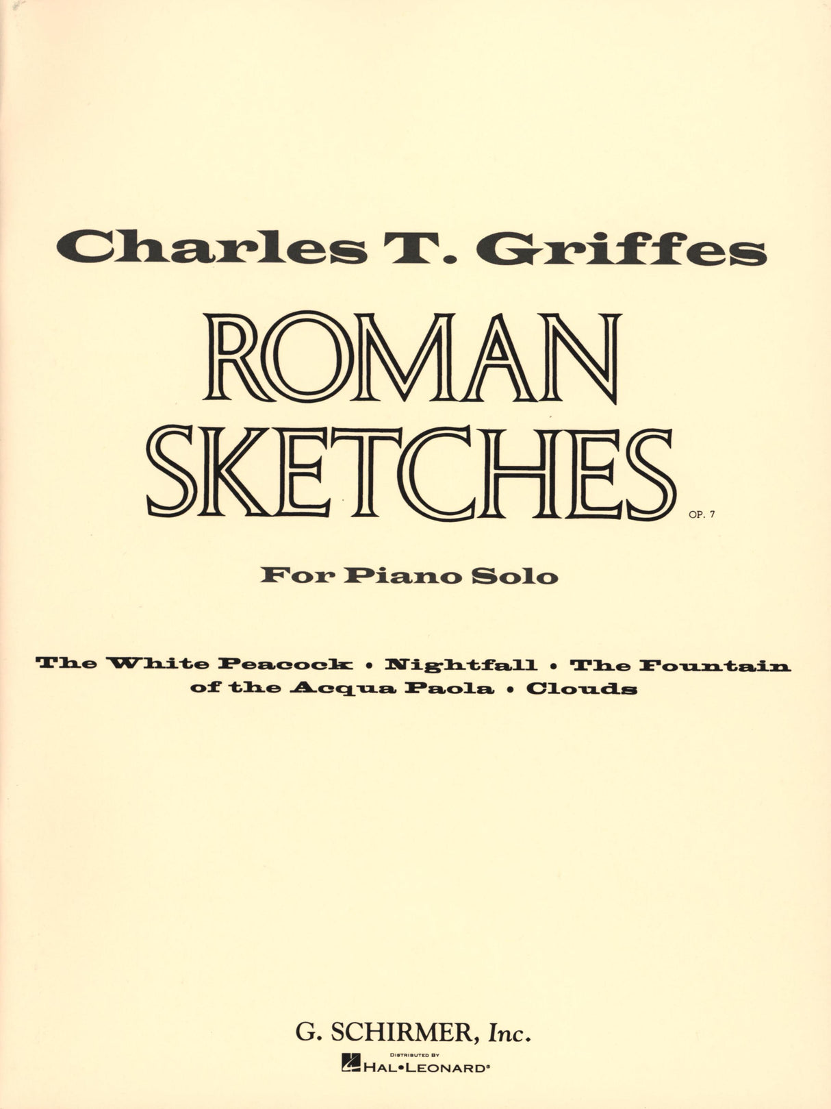 Griffes: Roman Sketches, Op. 7