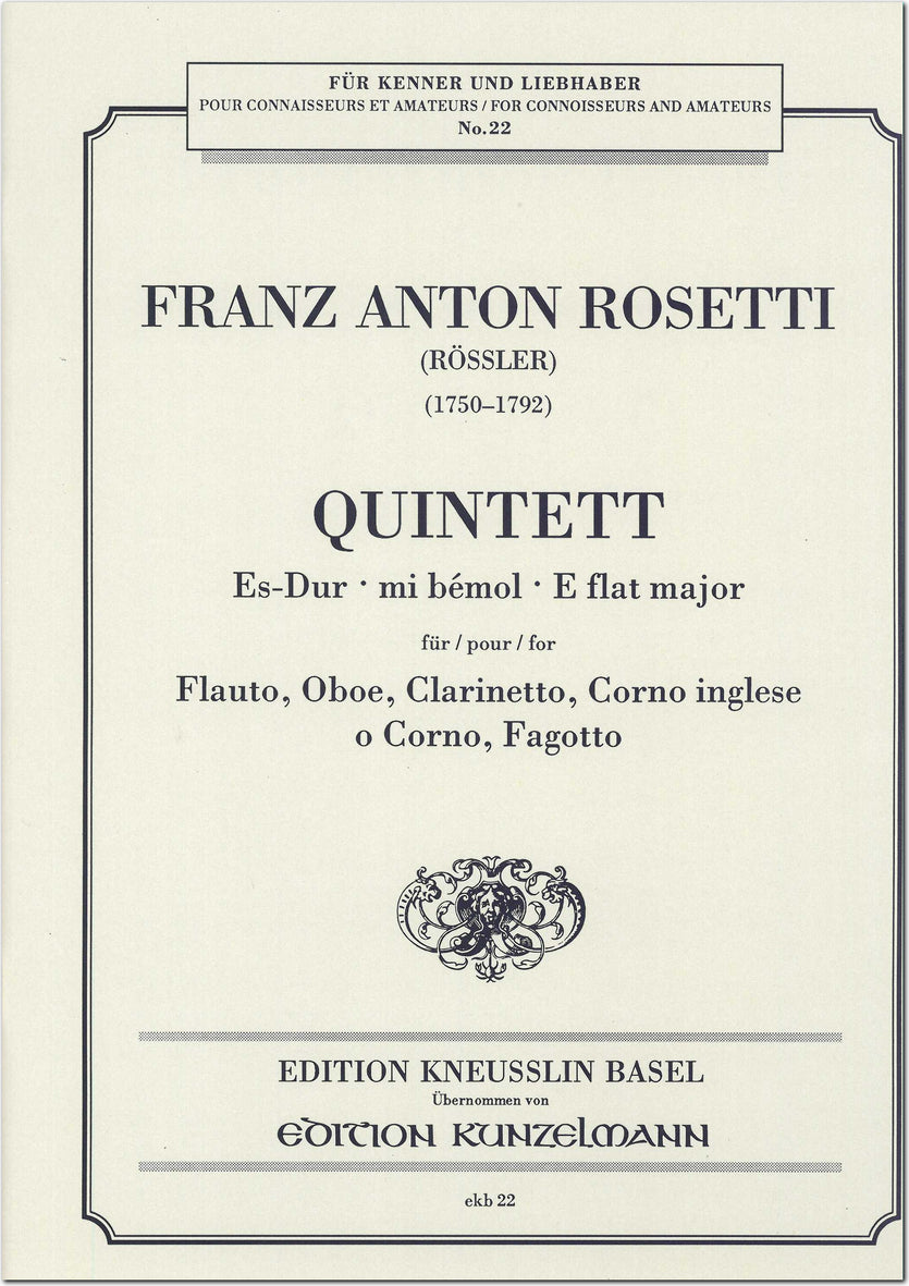Rosetti: Wind Quintet in E-flat Major, M B6