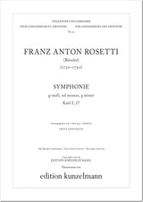Rosetti: Symphony in G Minor, M A42